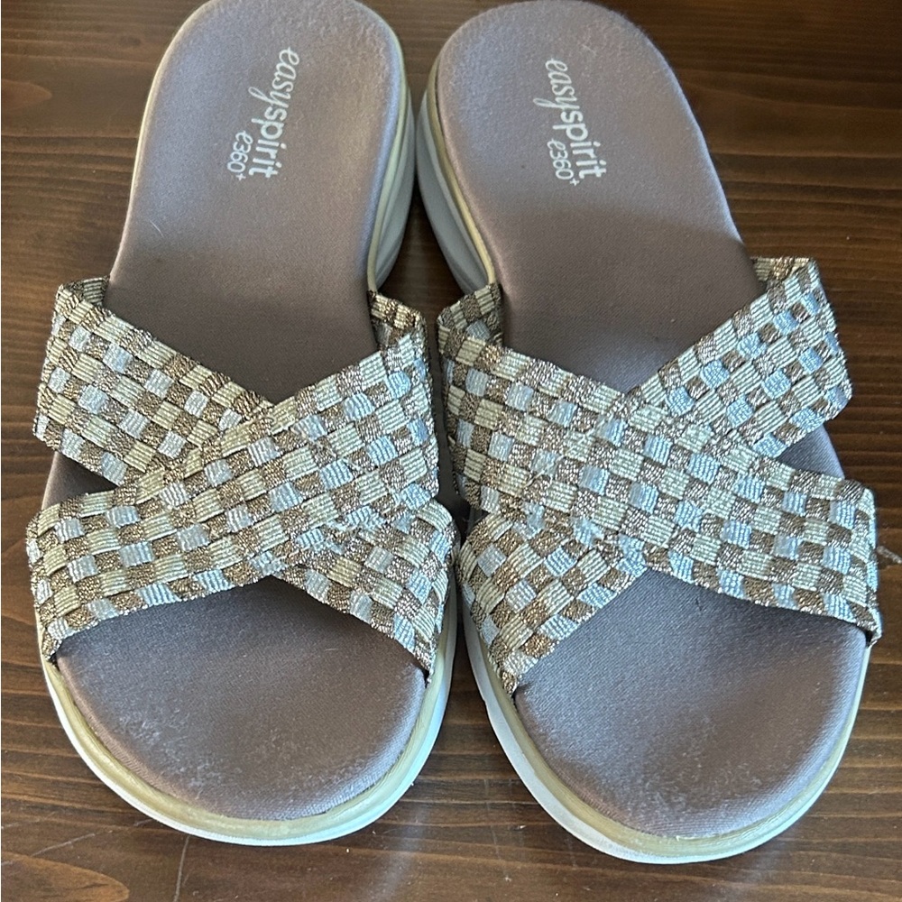 Easy Spirit Women's Triflexa e360+ Woven  Slide Sandals
